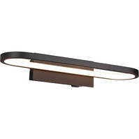 LED wandlamp | 17W | 3000K | IP44 | Mat zwart | Aluminium