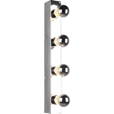 HLW LED LED Wandlamp Trion Teatri - Spatwaterdicht IP44, Mat Chroom & Beam Angle Verstelbaar