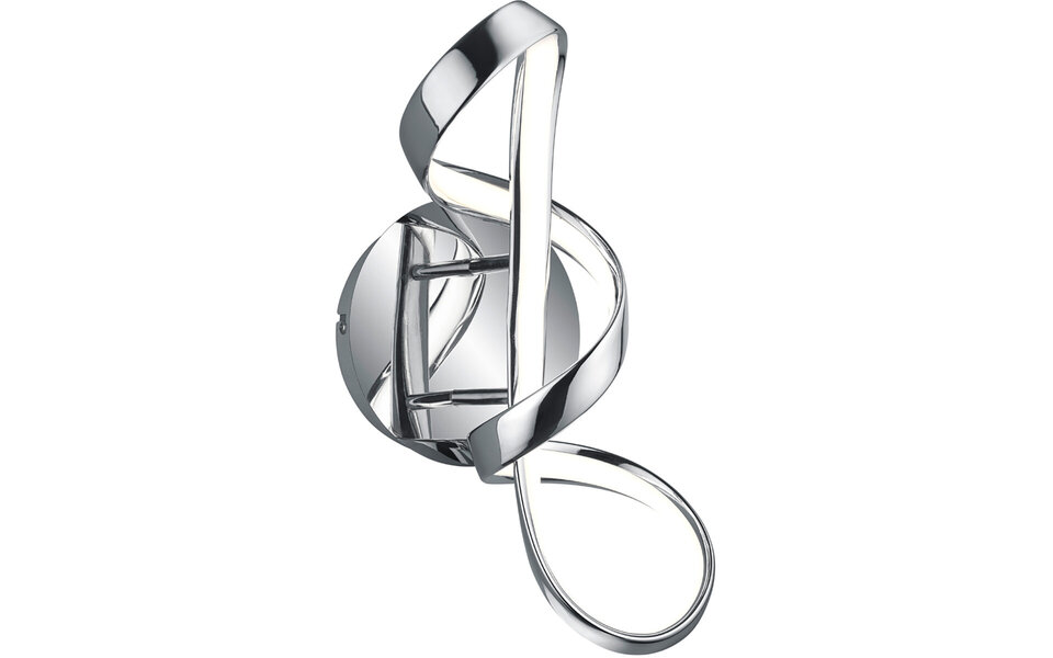 HLW LED Dimbare 18W LED Wandlamp - Natuurlijk Wit 4000K - Glans Chroom Aluminium