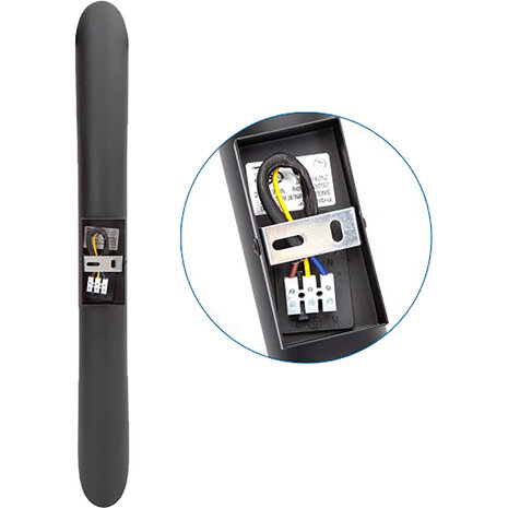 HLW LED LED Wandlamp - Mat Zwart & Gouden Aluminium - 2-lichts Up & Down Verlichting