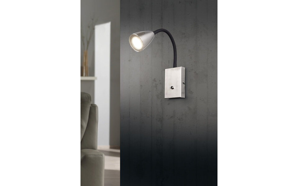 HLW LED Moderne LED Wandspot met GU10 Fitting, Verstelbare Beam Angle & Mat Nikkel Design HLW LED Moderne LED Wandspot met GU10 Fitting, Verstelbare Beam Angle & Mat Nikkel Design