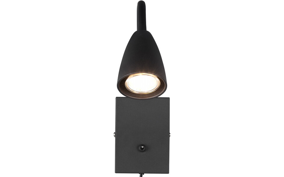 HLW LED LED Wandspot Mat Zwart met GU10 Fitting, Verstelbare Beam Angle & Aluminium