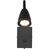 HLW LED LED Wandspot Mat Zwart met GU10 Fitting, Verstelbare Beam Angle & Aluminium