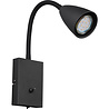 HLW LED LED Wandspot Mat Zwart met GU10 Fitting, Verstelbare Beam Angle & Aluminium