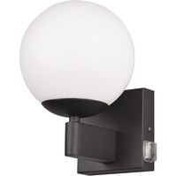 LED wandlamp | 10W | E14 | Mat Zwart | Metaal | Schakelaar