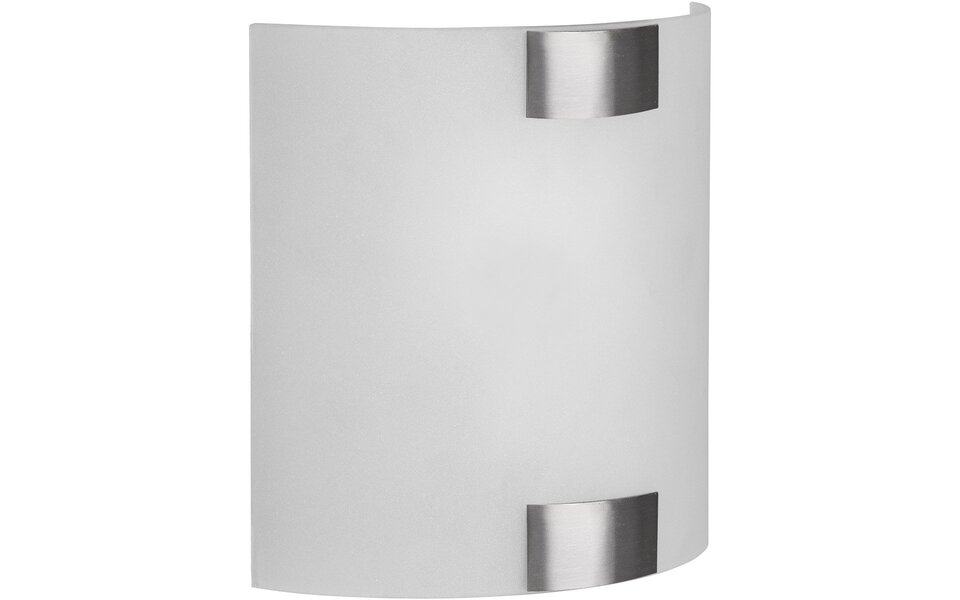 HLW LED LED Wandlamp Mat Nikkel - Strak Vierkant Metalen Design & E27 Fitting