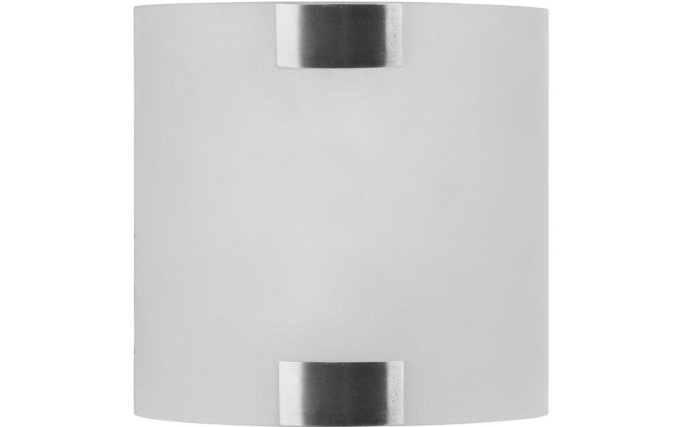 HLW LED LED Wandlamp Mat Nikkel - Strak Vierkant Metalen Design & E27 Fitting