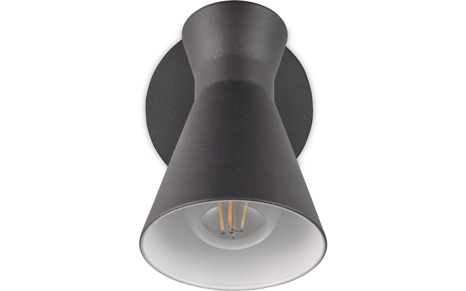 HLW LED Moderne LED Wandlamp Mat Zwart - Metalen Vloerlamp & LED Lamp E27 Fitting