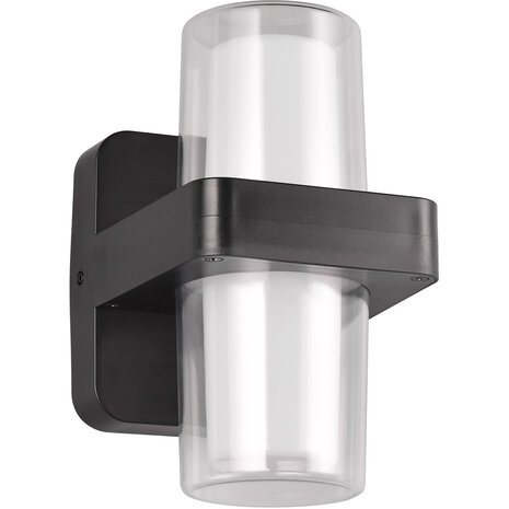 HLW LED LED Wandlamp Mat Zwart - 2 Lichtpunten, Warm Wit 3000K, 3.5W LED Wandlamp HLW LED LED Wandlamp Mat Zwart - 2 Lichtpunten, Warm Wit 3000K, 3.5W LED Wandlamp