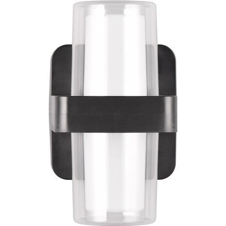 HLW LED LED Wandlamp Mat Zwart - 2 Lichtpunten, Warm Wit 3000K, 3.5W LED Wandlamp HLW LED LED Wandlamp Mat Zwart - 2 Lichtpunten, Warm Wit 3000K, 3.5W LED Wandlamp