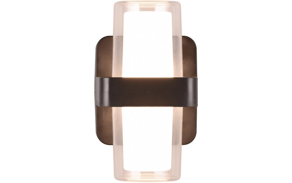 HLW LED LED Wandlamp Mat Zwart - 2 Lichtpunten, Warm Wit 3000K, 3.5W LED Wandlamp HLW LED LED Wandlamp Mat Zwart - 2 Lichtpunten, Warm Wit 3000K, 3.5W LED Wandlamp