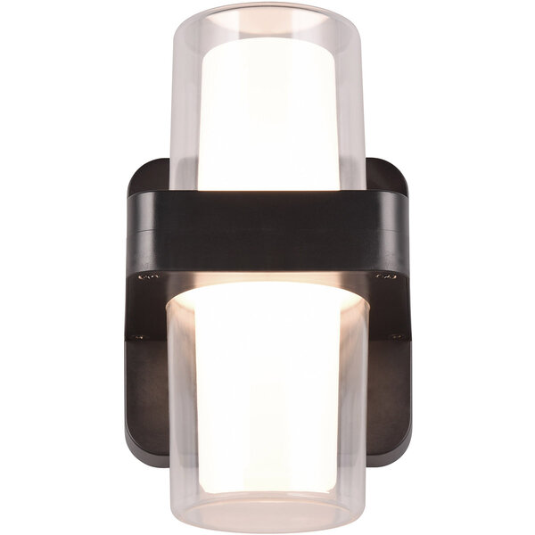 HLW LED LED Wandlamp Mat Zwart - 2 Lichtpunten, Warm Wit 3000K, 3.5W LED Wandlamp HLW LED LED Wandlamp Mat Zwart - 2 Lichtpunten, Warm Wit 3000K, 3.5W LED Wandlamp