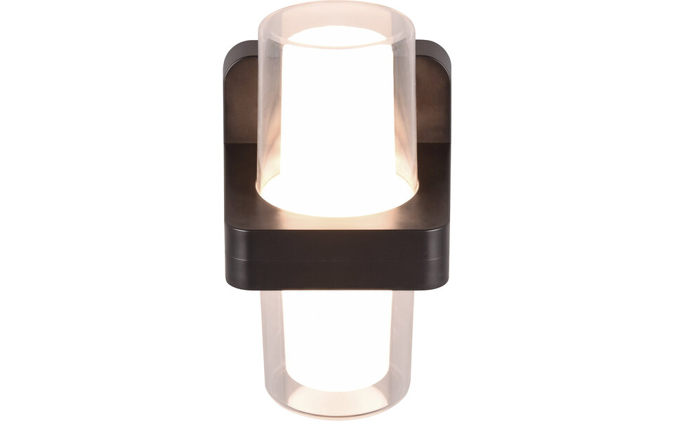 HLW LED LED Wandlamp Mat Zwart - 2 Lichtpunten, Warm Wit 3000K, 3.5W LED Wandlamp HLW LED LED Wandlamp Mat Zwart - 2 Lichtpunten, Warm Wit 3000K, 3.5W LED Wandlamp