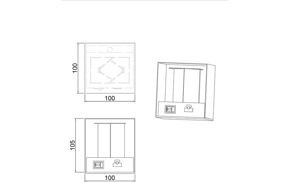 HLW LED LED Wandlamp met Sensor - Metalen Witte Vloerlamp 5W LED, Warm Wit 2700K-3000K, Tuin Wandlamp