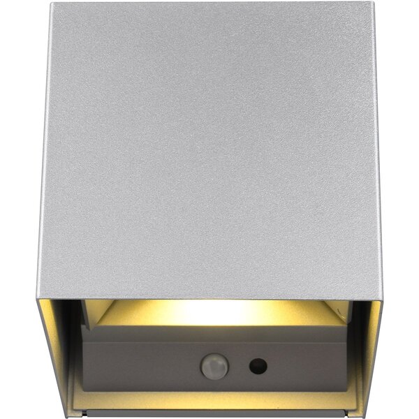 HLW LED LED Wandlamp met Sensor 5W – Warm Wit 3000K – Titaan Metalen Tuinverlichting