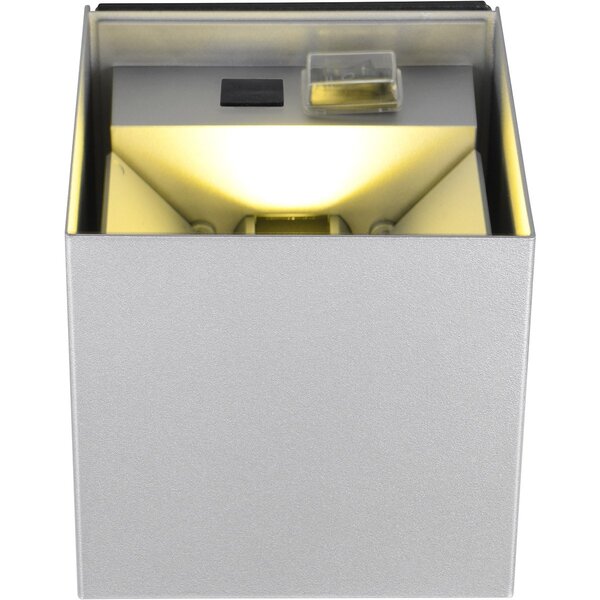 HLW LED LED Wandlamp met Sensor 5W – Warm Wit 3000K – Titaan Metalen Tuinverlichting