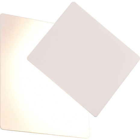HLW LED LED Wandlamp Mat Wit | 6W LED, Warm Wit 2700K–3000K | Metalen Vloerlamp