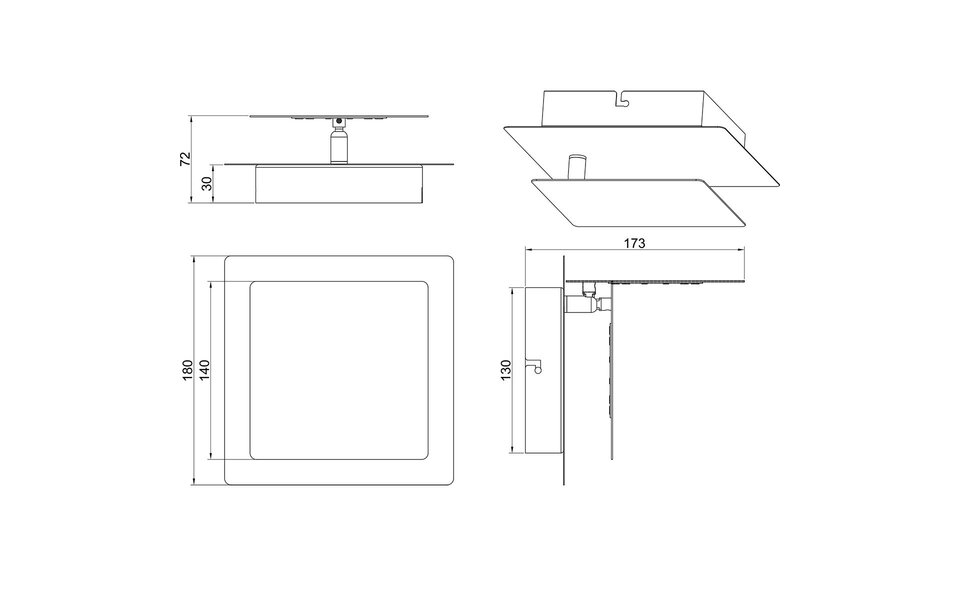 HLW LED LED Wandlamp Mat Wit | 6W LED, Warm Wit 2700K–3000K | Metalen Vloerlamp