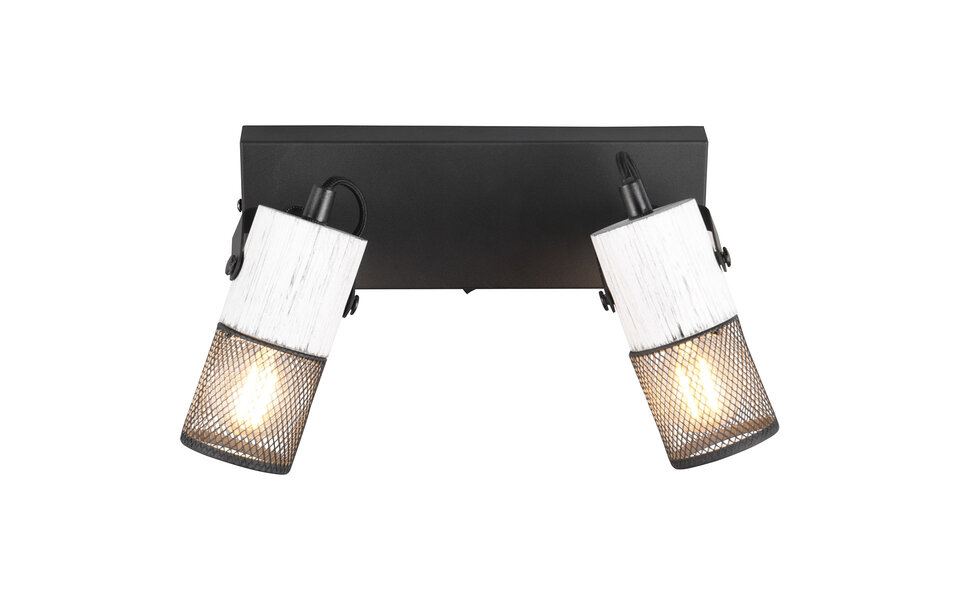 HLW LED LED Wandspot Trion Josh - Moderne Zwarte & Witte Metalen Vloerlamp met E14 Fitting