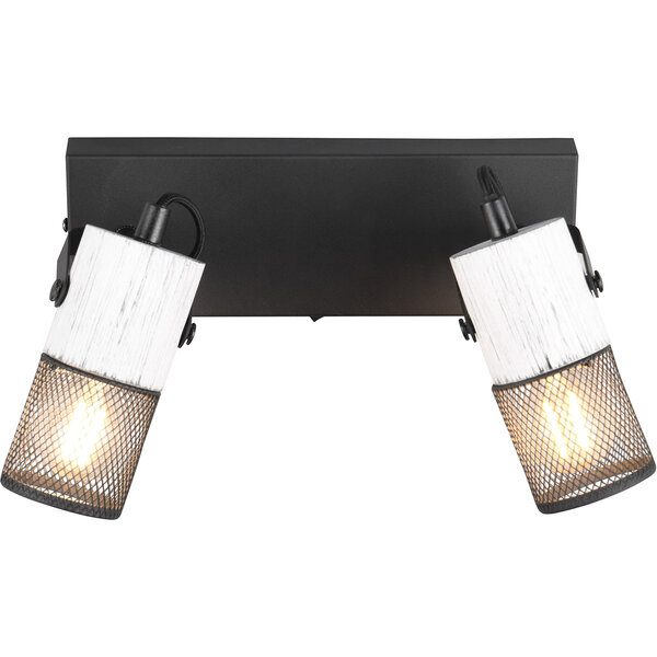 HLW LED LED Wandspot Trion Josh - Moderne Zwarte & Witte Metalen Vloerlamp met E14 Fitting