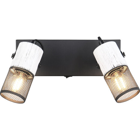 HLW LED LED Wandspot Trion Josh - Moderne Zwarte & Witte Metalen Vloerlamp met E14 Fitting