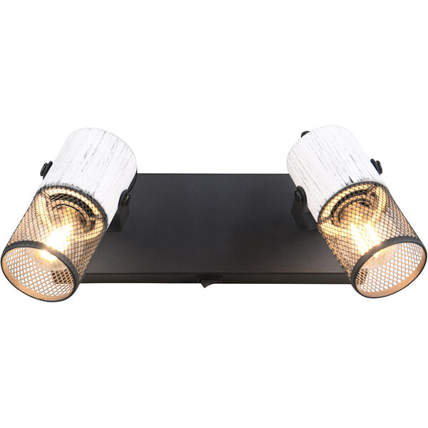 HLW LED LED Wandspot Trion Josh - Moderne Zwarte & Witte Metalen Vloerlamp met E14 Fitting