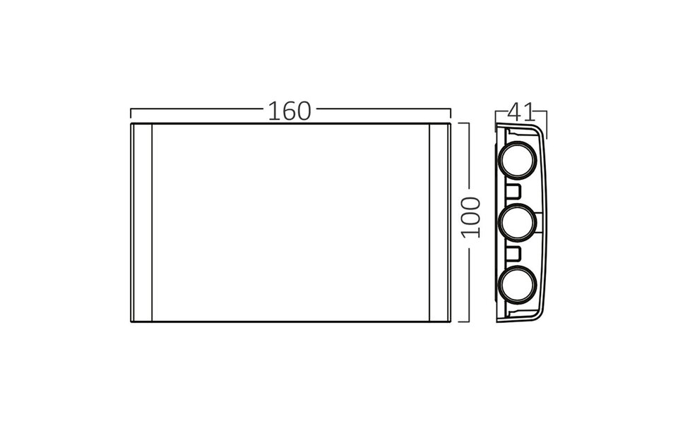 HLW LED LED Wandlamp Brinton Victo 6W IP65 Waterdicht Warm Wit 2700K–3000K, Verstelbare Beam Angle