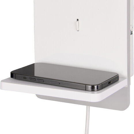 HLW LED LED Wandlamp Dimbaar Warm Wit 2700K–3000K - Mat Wit Metalen Vloerlamp