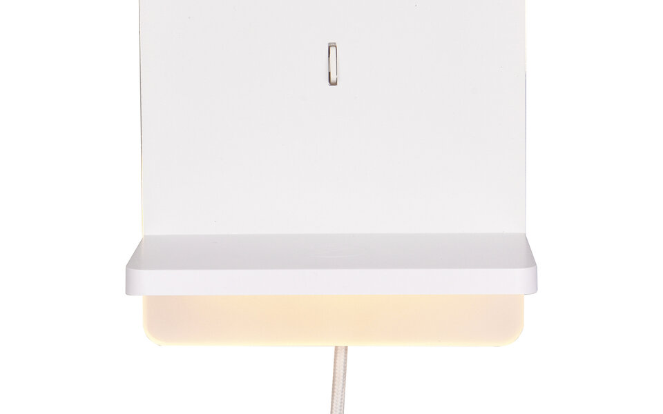 HLW LED LED Wandlamp Dimbaar Warm Wit 2700K–3000K - Mat Wit Metalen Vloerlamp