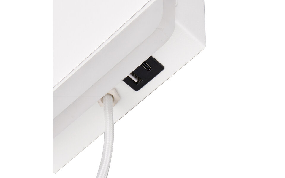 HLW LED LED Wandlamp Dimbaar Warm Wit 2700K–3000K - Mat Wit Metalen Vloerlamp