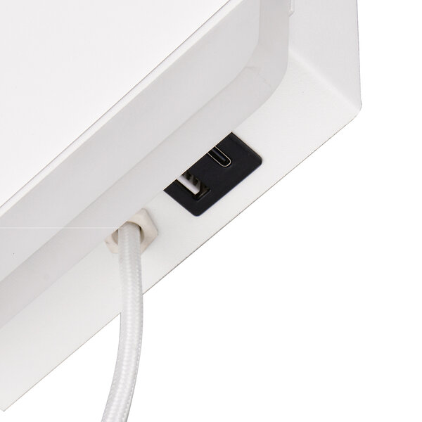 HLW LED LED Wandlamp Dimbaar Warm Wit 2700K–3000K - Mat Wit Metalen Vloerlamp