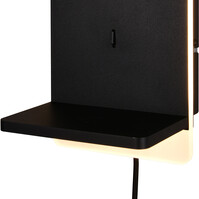 LED wandlamp | 9W | 3000K | Dimbaar | Laadstation | Zwart