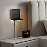 HLW LED LED Wandlamp Dimbaar in Mat Zwart met Warm Wit Licht 2700K–3000K en Laadstation