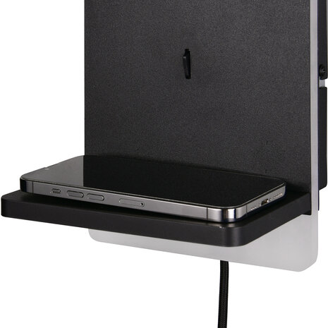 HLW LED LED Wandlamp Dimbaar in Mat Zwart met Warm Wit Licht 2700K–3000K en Laadstation