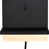 HLW LED LED Wandlamp Dimbaar in Mat Zwart met Warm Wit Licht 2700K–3000K en Laadstation