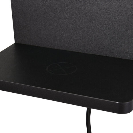 HLW LED LED Wandlamp Dimbaar in Mat Zwart met Warm Wit Licht 2700K–3000K en Laadstation