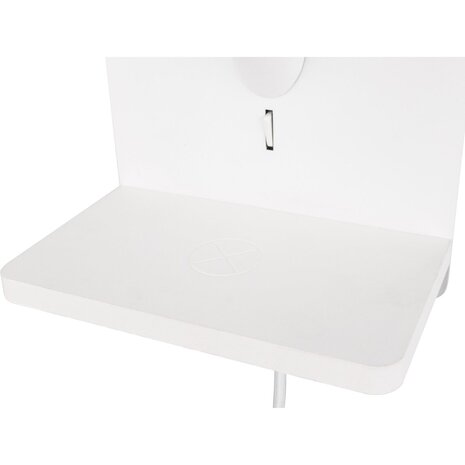 HLW LED LED Wandlamp Mat Wit - Metalen Vloerlamp met IP20, Laadstation en E14 Fitting