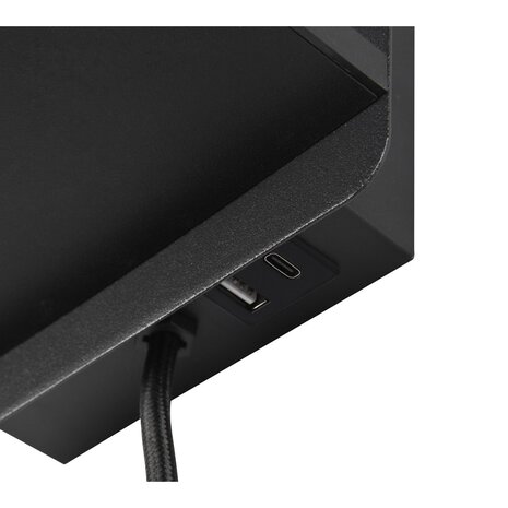 HLW LED LED Wandlamp Trion Rahat met inductief laadstation - Mat Zwarte metalen vloerlamp, IP20