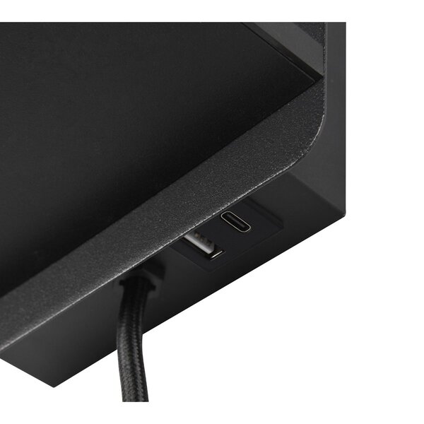 HLW LED LED Wandlamp Trion Rahat met inductief laadstation - Mat Zwarte metalen vloerlamp, IP20