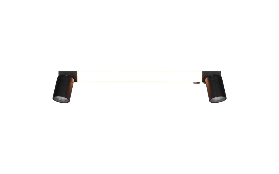 HLW LED LED Wandlamp Mat Zwart - Metalen Vloerlamp met GU10 Fitting en 5W LED