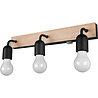 HLW LED LED Wandlamp Trion Turo XL in Houten Design - 3x E27, IP44, Energiezuinig
