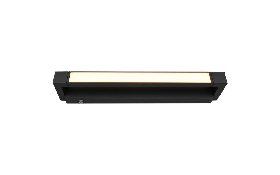 HLW LED LED Wandlamp Fabio 9W - Mat Zwarte Wandverlichting met Touchdimmer & Aanpasbare Kleur