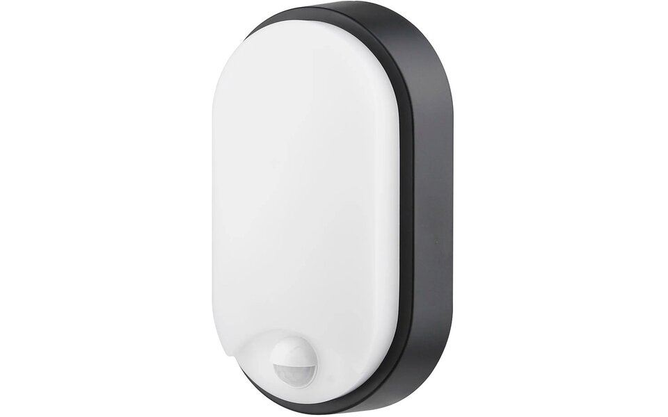 HLW LED LED Wandlamp met Sensor 15W - Zwarte Vloerlamp met IP54 & 3in1 CCT