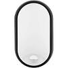 LED wandlamp | 15W | 6500K | IP54 | Sensor | Zwart Ovaal