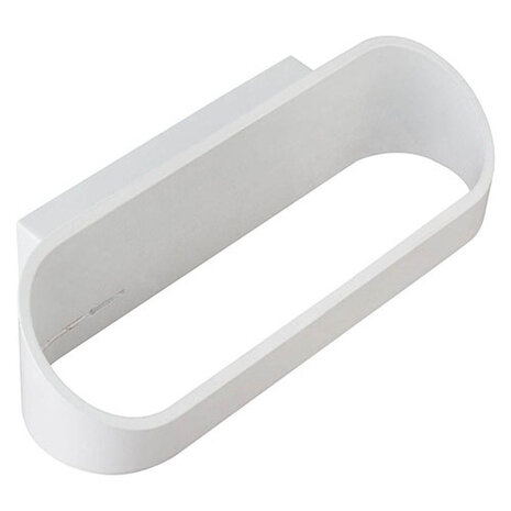 HLW LED LED Wandlamp 6W - Neutraal Wit 4000K, Mat Wit Aluminium, Ovaal Design