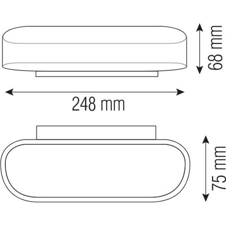 HLW LED LED Wandlamp 6W - Neutraal Wit 4000K, Mat Wit Aluminium, Ovaal Design