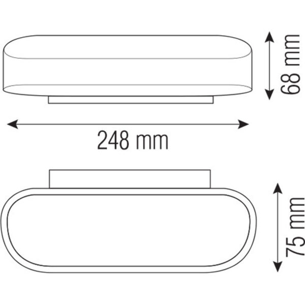 HLW LED LED Wandlamp 6W - Neutraal Wit 4000K, Mat Wit Aluminium, Ovaal Design