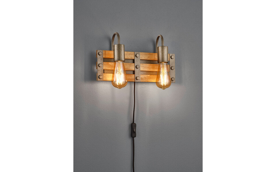 HLW LED LED Wandlamp Trion Khon - 2-lichts Mat Nikkel Aluminium met Beam Angle Verstelbaar