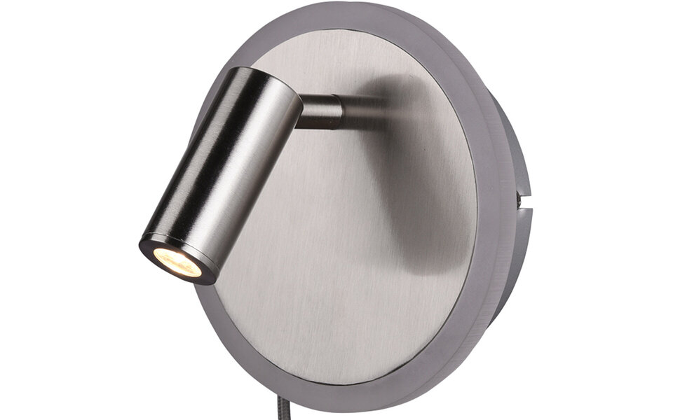 HLW LED LED Wandlamp Trion Jodan - 7W LED, Warm Wit 2700K–3000K, Mat Nikkel