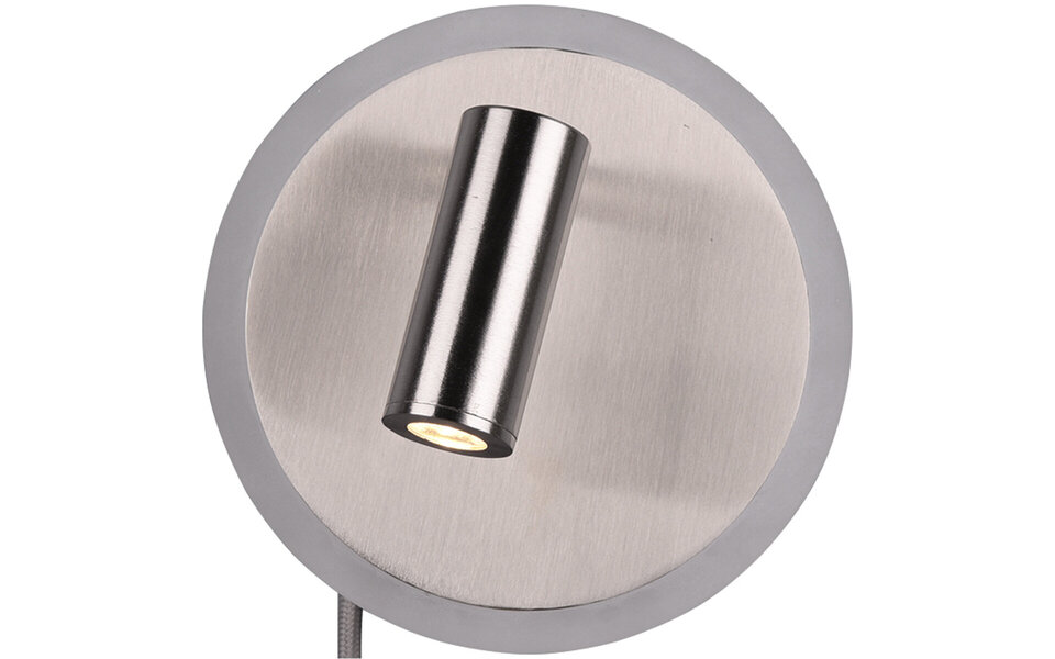 HLW LED LED Wandlamp Trion Jodan - 7W LED, Warm Wit 2700K–3000K, Mat Nikkel